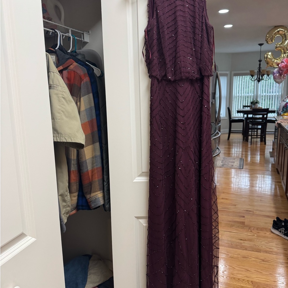 Adrianna Papel Plum Maxi Dress with Beaded Details